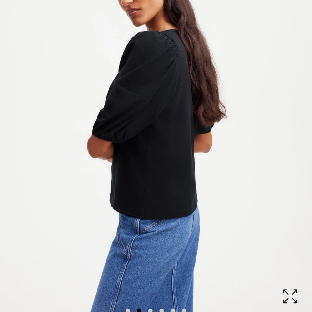 Madewell Puff-Sleeve Tee Sz M NT331 NWT - Picture 3 of 9
